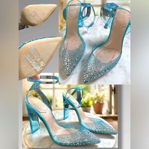 DISNEY x Aldo Cinderella Glass Slipper Heels Shoes Size 7.5 EU 38